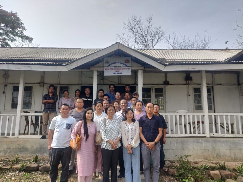 NCVBDC State team during their visit to Peren district to review the performances of surveillance workers under NCVBDC Peren on May 13.